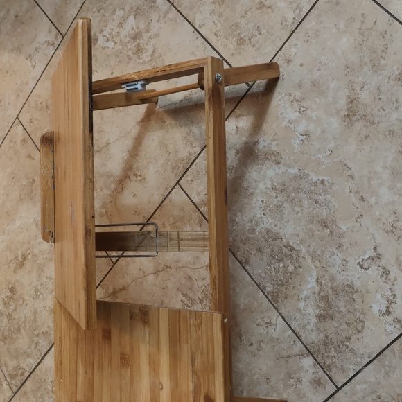 100% Bamboo Laptop Desk with Tilting Top & Drawer - Picture 4 of 8